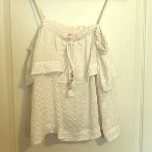 Lilly Pulitzer White Off-Shoulder Top